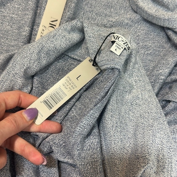 NWT NIC + Zoe Eaze Marl Cardigan and Wide Leg Pant Lounge Matching Set Large - Picture 10 of 16